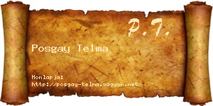 Posgay Telma névjegykártya